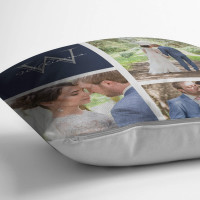 personalised Family Monogram Collage Cushion (White) 18x18"