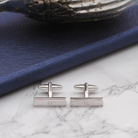 personalised Rhodium Plated Cufflinks