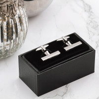 personalised Rhodium Plated Cufflinks