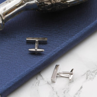 personalised Rhodium Plated Cufflinks