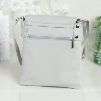 personalised Leather Crossbody Bag light grey