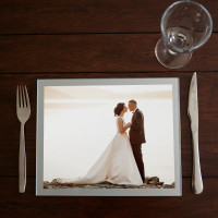 personalised Silver Photo Table Mat