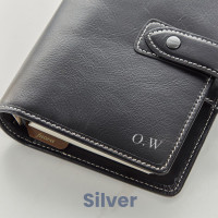 Personalised black filofax