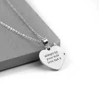 personalised Guardian Angel Necklace - Silver