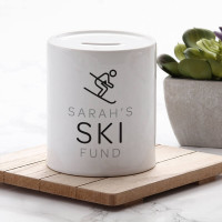 Personalised Ski Fund Money Box