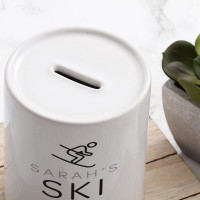 Personalised Ski Fund Money Box