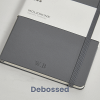 personalised Grey Moleskine Notebook