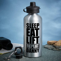 Personalised Sleep Eat Lift Water Bottle