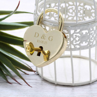 personalised Gold Lock