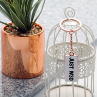 personalised Rose Gold Number Plate Keyring