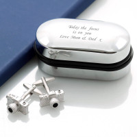 personalised Camera Cufflinks Gift Set