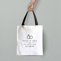 personalised Wedding Couples Tote Bag