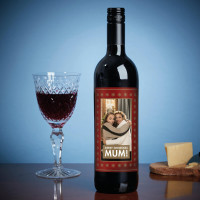 personalised Snowflake Christmas Photo Malbec