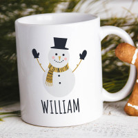 personalised Snow Man Durham Mug