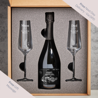 Soons To Be Grandma & Grandad Baby Scan Boutique Gifts Prosecco Double Glass With Bottle Gift Set