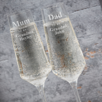 Soons To Be Grandma & Grandad Baby Scan Boutique Gifts Prosecco Double Glass With Bottle Gift Set