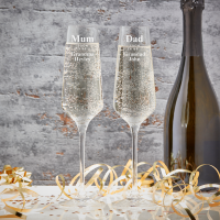 Soons To Be Grandma & Grandad Baby Scan Boutique Gifts Prosecco Double Glass With Bottle Gift Set