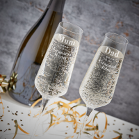 Soons To Be Grandma & Grandad Baby Scan Boutique Gifts Prosecco Double Glass With Bottle Gift Set