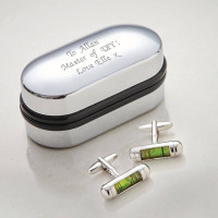Personalised Spirit Level Cufflinks