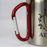 personalised Stag Crest Carabiner Mug