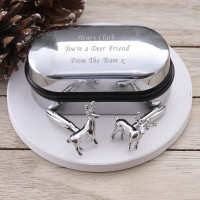 personalised stag cufflinks