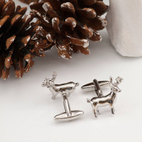 personalised stag cufflinks