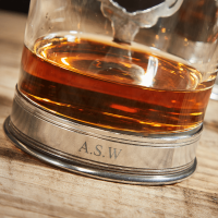 English Pewter Double Stag Head Whisky Glasses Gift Set