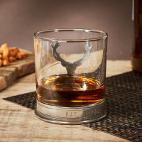 Majestic Stag Head Glass Whisky Tumbler