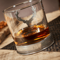 Majestic Stag Head Glass Whisky Tumbler