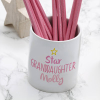 Personalised star granddaughter pot