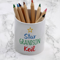 Personalised star grandson pot