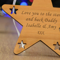 personalised Star Tree Decoration