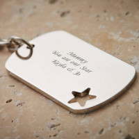 Personalised Star ID Tag Keyring