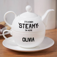  Personalised I Wanna Get Steamy Tea For One Teapot