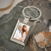 Personalised Grandma Photo Upload Metal Keyring