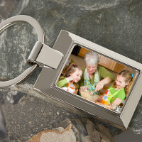 Personalised Grandma Photo Upload Metal Keyring
