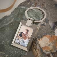 Personalised Mum Photo Upload Metal Keyring