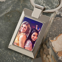 Personalised Sister Photo Upload Metal Keyring