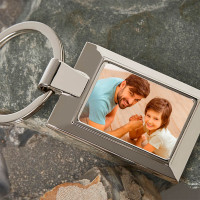 Personalised Uncle Photo Upload Metal Keyring