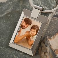 Personalised Uncle Photo Upload Metal Keyring