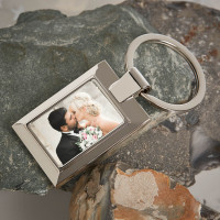 Personalised Wedding Photo Upload Metal Keyring