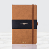 Personalised Tan Castelli notebook