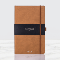 Personalised Tan Castelli notebook