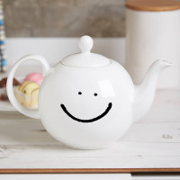 Personalised Tea Is My Happy Place Pot Belly Teapot