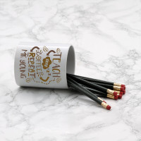 personalised Teach Sleep Coffee Repeat Pen Pot
