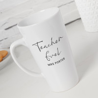 personalised Teacher Fuel Tall Latte Mug