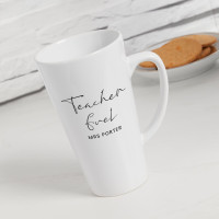 personalised Teacher Fuel Tall Latte Mug