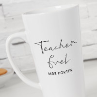 personalised Teacher Fuel Tall Latte Mug