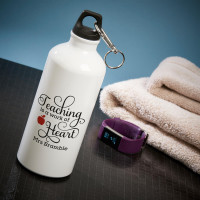 teaching is a work of heart white water bottle