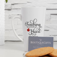 Personalised Teaching Work of Heart Tall Latte Mug